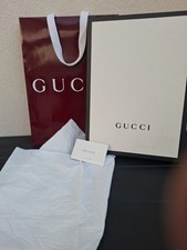 Authentic Gucci (33x23x6cm)  White Empty Box   with Shopping Bag