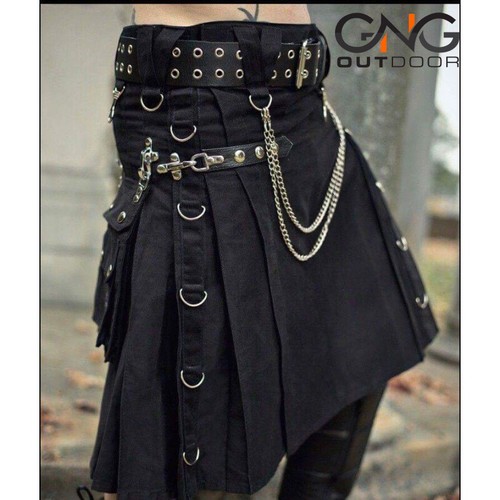 Gonna tartan scozzese nera - gonna,