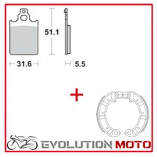 COPPIA PASTIGLIE GANASCE FRENO ANT. POST. LML STAR 151 4T AUTOMATICA 2016