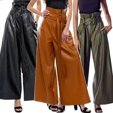 Pantaloni donna in ecopelle