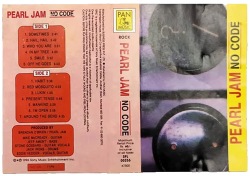Pearl jam code 1996 - no,
