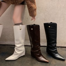 Stivali donna a punta vera