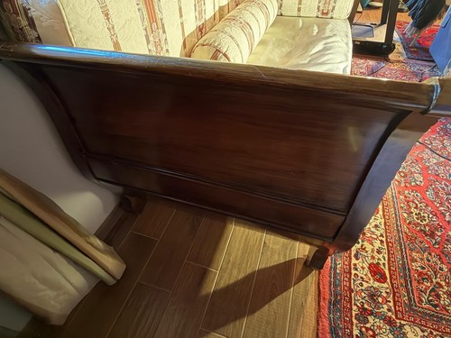 Antico letto barca noce - antico,