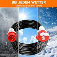 Cavo CEE Alimentazione Forte 16A 5x2,5mm² Prolunga 2/5/10/15/20/30M - 400V