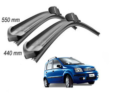 KIT 2 SPAZZOLE TERGICRISTALLO FIAT PANDA 169 FLAT ANTERIORI 550 mm + 400 mm