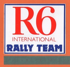 Adesivo Sticker Vintage Tuning Autocollant Aufkleber R6 INTERNATIONAL RALLY TEAM