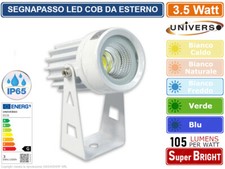 FARO PROIETTORE COB LED ORIENTABILE DA GIARDINO COLORE BIANCO DA 3.5W IP65 360LM