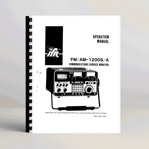 Ifr 1200s a - 1200s/a, monitor
