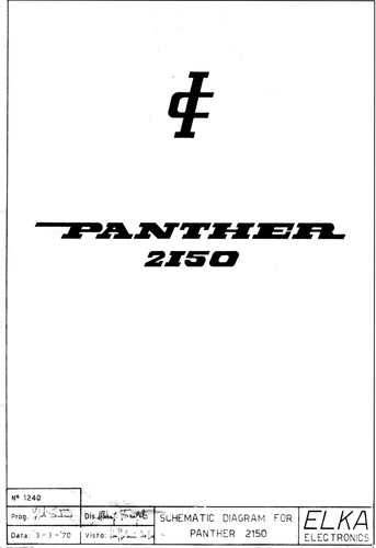 Elka panther 2150 - 2150, service