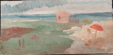 Guido Guidi olio su tela 30x60