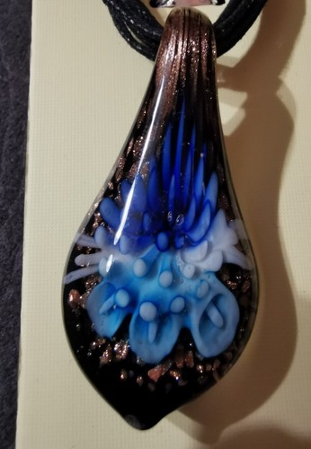 Collana con ciondolo vetro - con, in