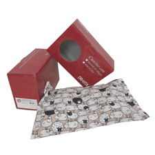 Cuscino con noccioli di ciliegia riscalda piedi e mani con pecorelle 32x19cm