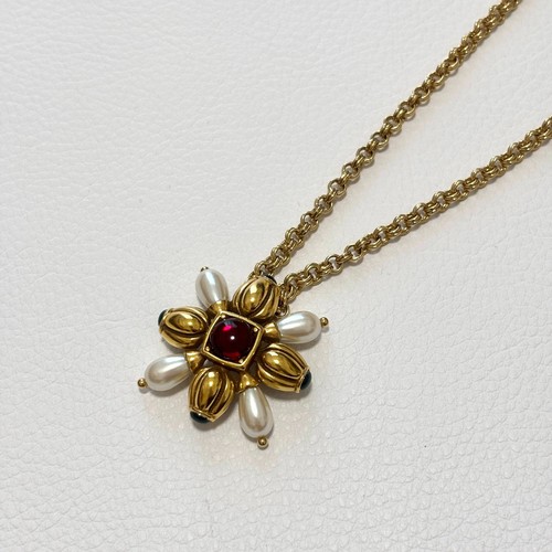 Collana tono oro firmata monet - collana,