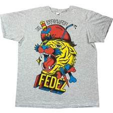 FEDEZ cantante italiano di musica rap sig. T-shirt Brainwash Art adulto RARA taglia M