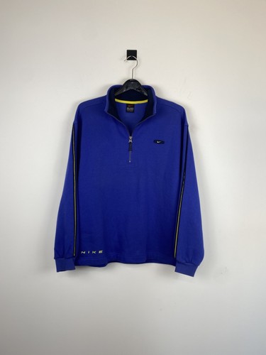 Felpa vintage nike zip - zip, blu