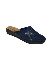 Inblu Pantofole donna invernali scamosciate - blu