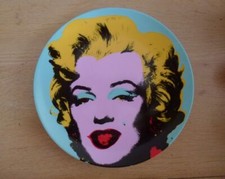 WARHOL "Marylin" Assiette Décorative Collection 21cm Sérigraphie D'occase