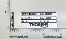 Thorens TD125 MK2 Turntable