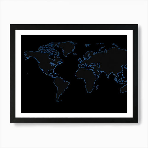 World map art print - world,