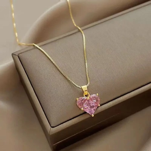 Collana cuore rosa - , da