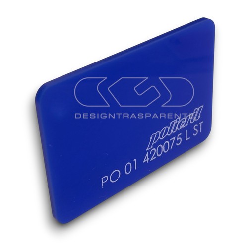 Lastra plexiglass blu cobalto
