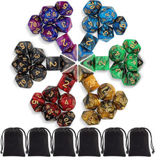 Dadi Poliedrici，6 X 7 (42 Pezzi)D&D Dadi Poliedrici Da Gioco per TRPG/DND Pathfi
