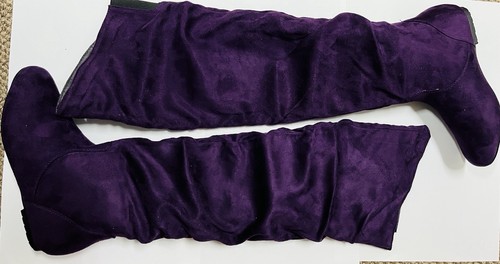 Stivali scamosciati viola - stivali,