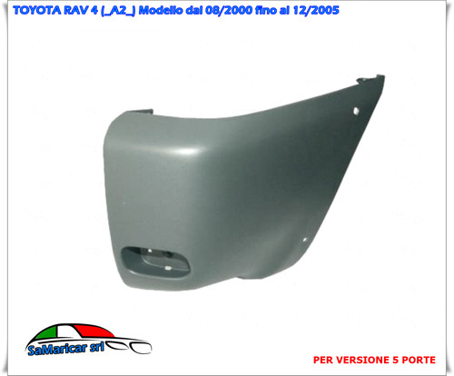 Paraurti posteriore destro con - posteriore,