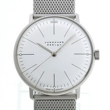 Junghans JUNGHANS Max Bill usato carica manuale 027 3004,44 argento numero carica manuale