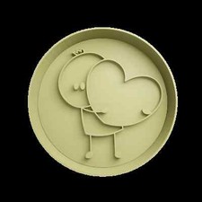 Cuore bimbo idea san valentino cookie cutter formina tagliabiscotti con manico