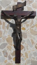 Crocifisso in legno e bronzo