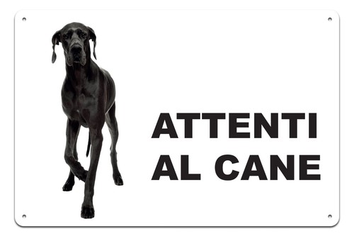Cartello attenti cane in - cartello,