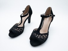 SDS Sandali Donna Col Tacco Alto Tacchi Alti Calzatura Estiva Nero Gr39 Eu Art