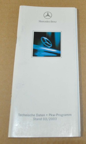 Mercedes benz dati - dati, tecnici