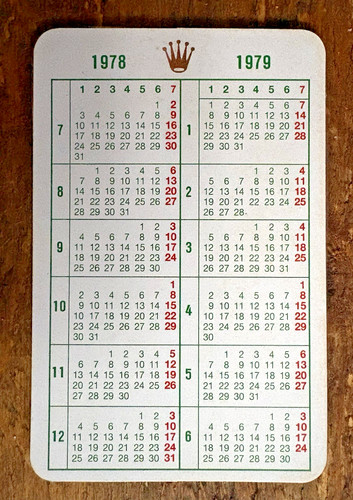 Rolex calendar 1978 - calendar,