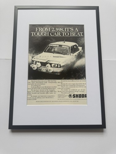 Framed original 1985 skoda - framed,