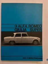 ALFA ROMEO GIULIA SUPER LIBRETTO USO MANUTENZIONE USE MAINTENANCE MANUAL