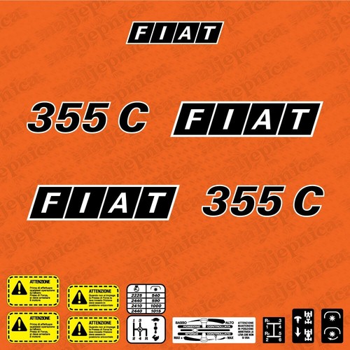 Fiat 355 adesivi - 355, c