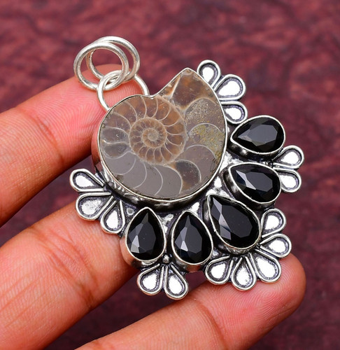 Gemma ammonite argento