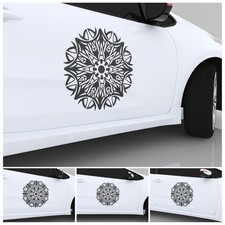 Adesivo decorazione laterale mandala decorazione 2x styling nero adesivo 60x60 cm N15I5A