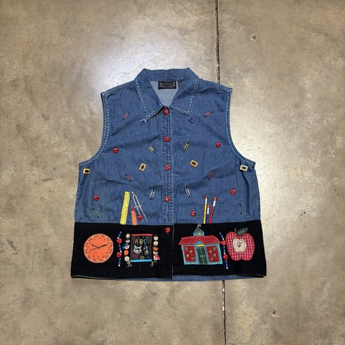 Gilet denim vintage insegnante