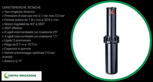 Irrigatore dinamico rain s075 - irrigatore,