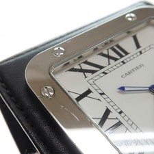 Orologio da viaggio Cartier Santos de Cartier W0100042 sveglia quarzo acciaio inox