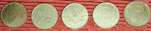 Monete italiane 200 lire - monete, da