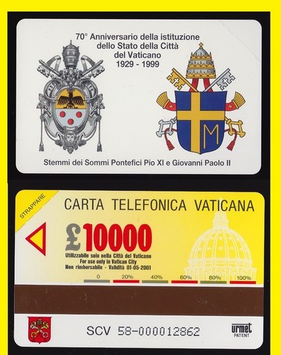 Carta telefonica vaticana - carta,