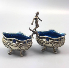 microfusione in argento 800/00 mini jatta alta smaltata blu