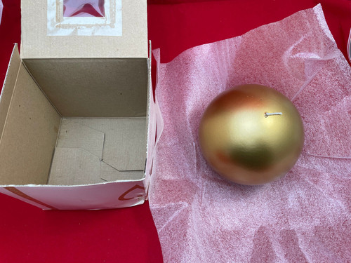 Candela sfera colore oro - candela, a