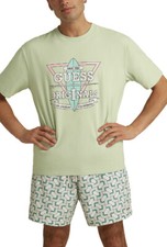 T-shirt uomo Guess Originals Rider Surf logo colore: verde taglia: L