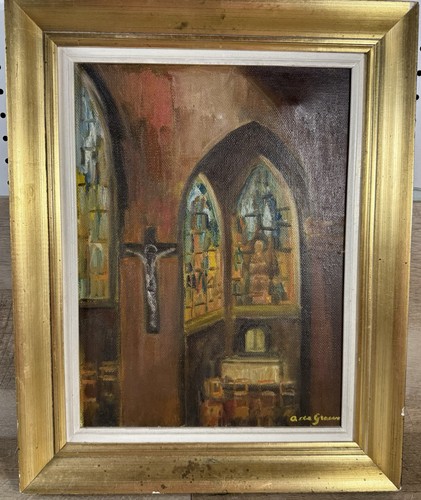 Crocifisso interno chiesa olio