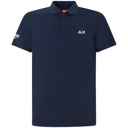 Sun68 polo blu per uomo - blu,